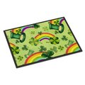 Micasa Watercolor St Patricks Day Lucky Leprechan Indoor or Outdoor Mat24 x 36 in. MI887594